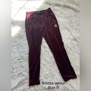 Adidas velour sweatpants
